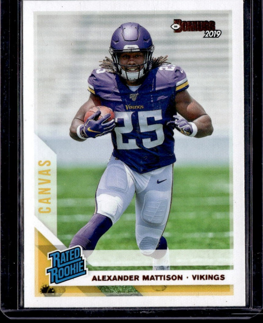 2019 Donruss Alexander Mattison Rated Rookie Canvas