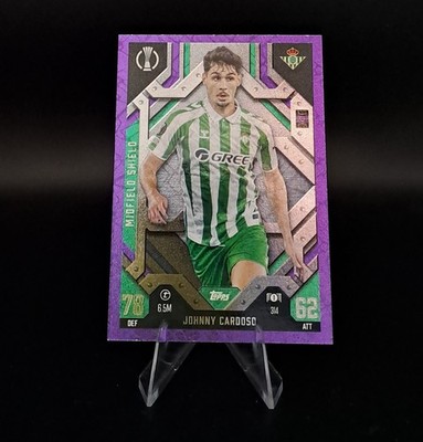 Topps UCC Match Attax Extra 2024-25 Johnny Cardoso Midfield Shield Purple