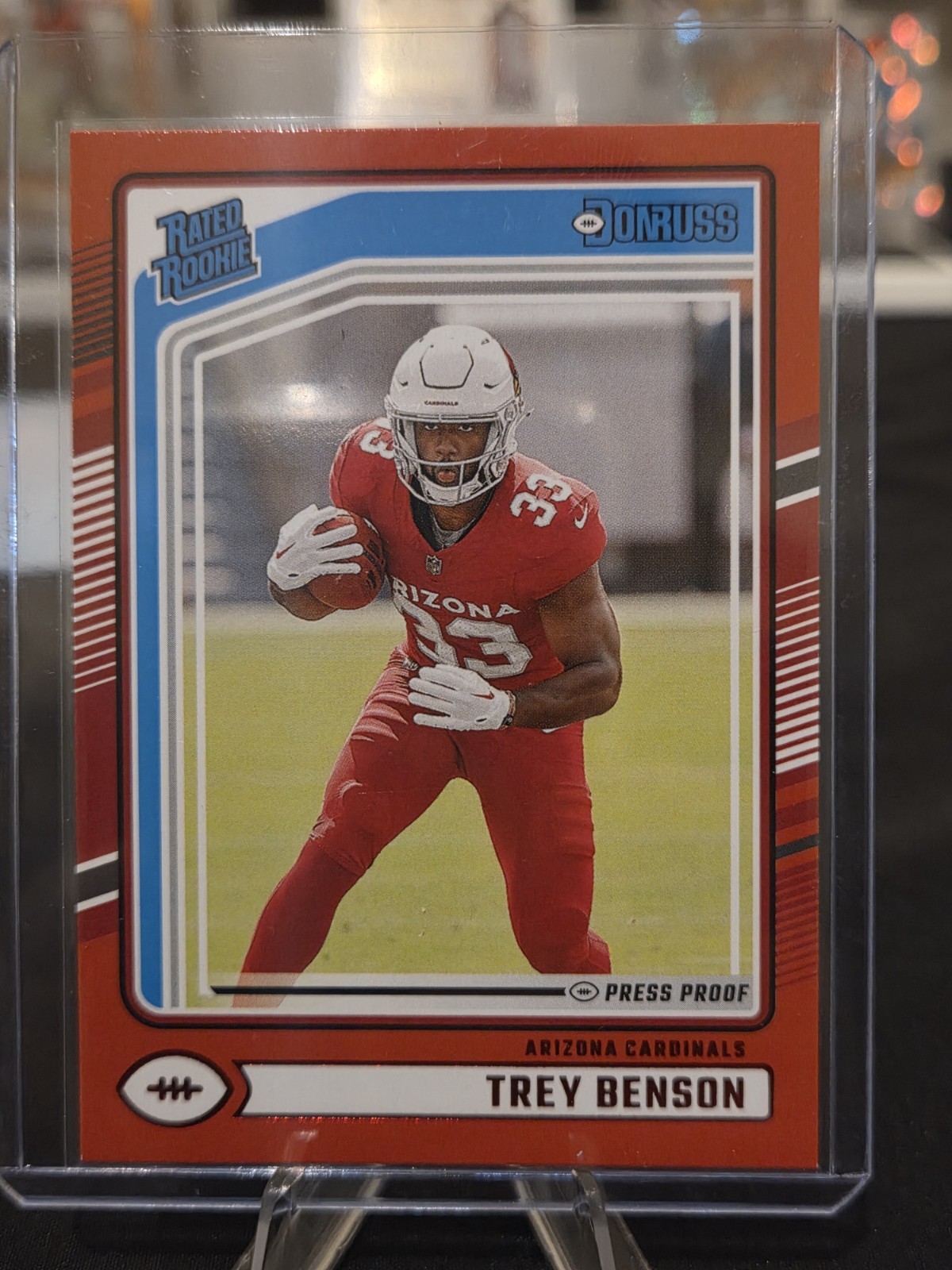 2024 Panini Donruss - Rated Rookie Trey Benson #326 Press Proof Red (RC)