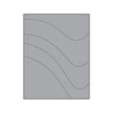 Essentials by Ellen Swoosh Designer Die Modern A2 Background Metal Cutting D...