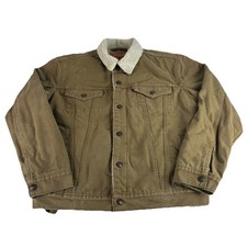 Levi's Sherpa Lined Trucker Denim Jean Jacket Snap Mens M Western Cowboy
