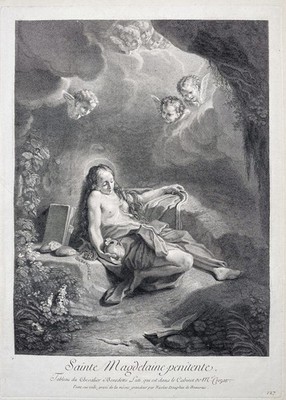 Francesco Trevisani Virgin sleeping child Maria Mary Kupferstich incisione 1729