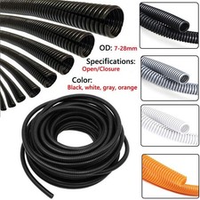 7-15mm Pre-Split Loom Wire Flexible Tubing Conduit Hose Cover Universal for Car