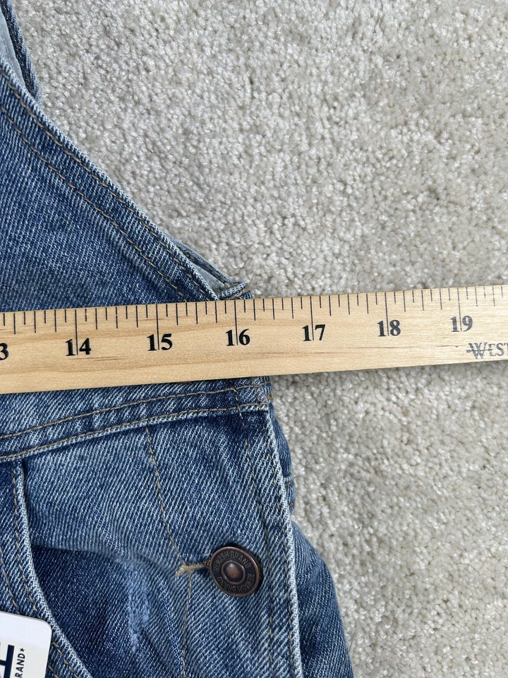 Mono corto recto Rewash para mujer 5 27 azul denim dobladillo deshilachado desgastado nuevo Foto 2 de 4