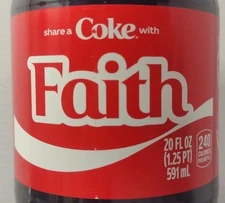 Share A Coke With Faith 2025 Personalized Coca Cola Bottle