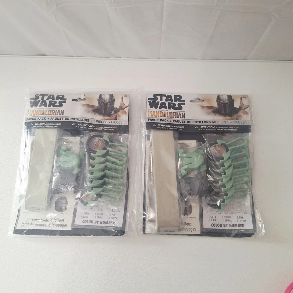 Lote de suministros para fiestas mandalorianas de Star Wars - Favores, 2 tamaños de platos y cubiertas de mesa Foto 2 de 4
