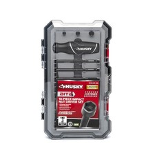 Husky Bite Metric Impact Ready Nut Driver Set With Cushion-grip Handle10-piece