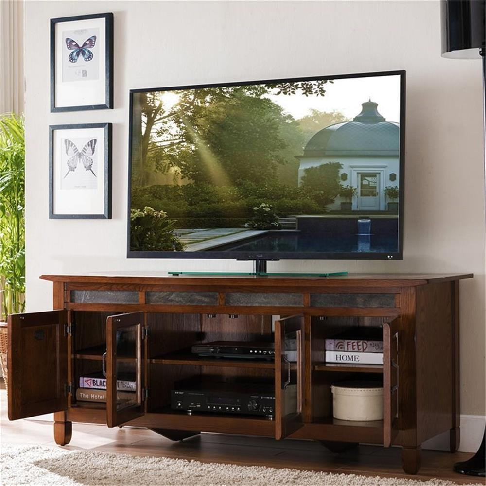 Leick Riley Holliday 60" TV Stand in Rustic Autumn