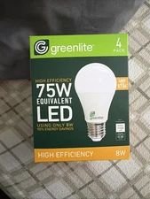 Un Opened Brand New In The Box 4 Pack LED 75W High Efficiency Lightbulbs 