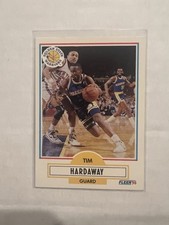 TIM HARDAWAY 1990-91 FLEER BASKETBALL #63 ROOKIE CARD GOLDEN STATE WARRIORS RC