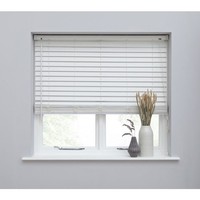 Habitat Faux Wood White 50mm Slat Venetian Blind - 90x160cm
