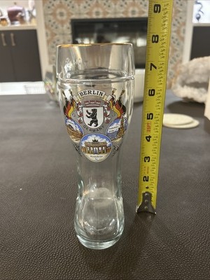 Das Boot Beer Glass Vintage From Berlin Germany 7-3/4  Tall 0.5L
