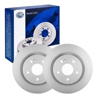 2X Hella Bremsscheiben 300Mm Hinten Passend FüR Mercedes CLS E-KLASSE GLK