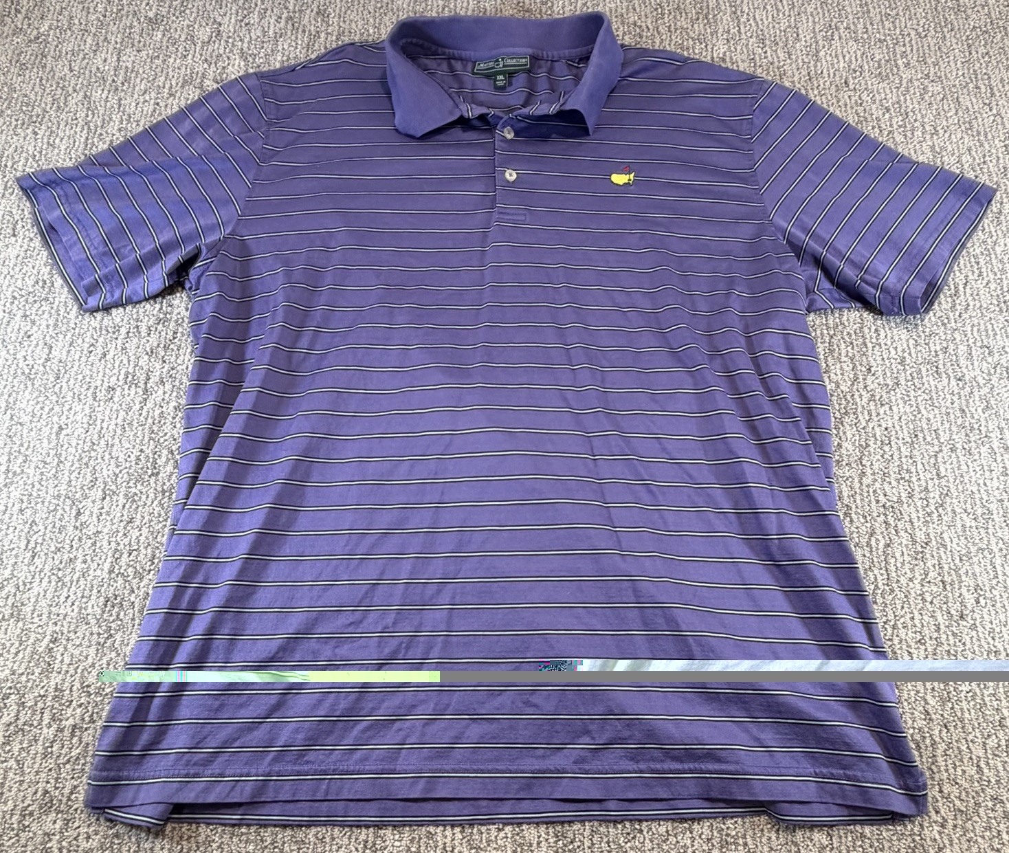 Masters Collection Polo Shirt Mens XXL Purple Striped Augusta National Golf