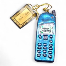 Robert Stanley Vintage Nokia Cell Cellular Phone Glass Christmas Ornament 4 3/8"