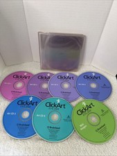 ClickArt PC CD ROM 1.75 Million Set Of 6 2001 Vtg Web Images Br derbund Win 95