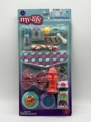 My Life As Dog Park 17 Piece Play Set. New! 18'' Doll Accessories Bone, Rope MORE