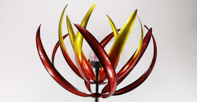 Tulip Wind Mill Spinner Kinetic Lawn Garden Decor Patio Stake Yard Art Ornament