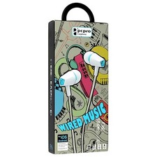 Pc-pro Auricolare Stereo Wm-p6 In-ear Blu Per Cubot Max 2 R15 X19 Htc Desire 19+