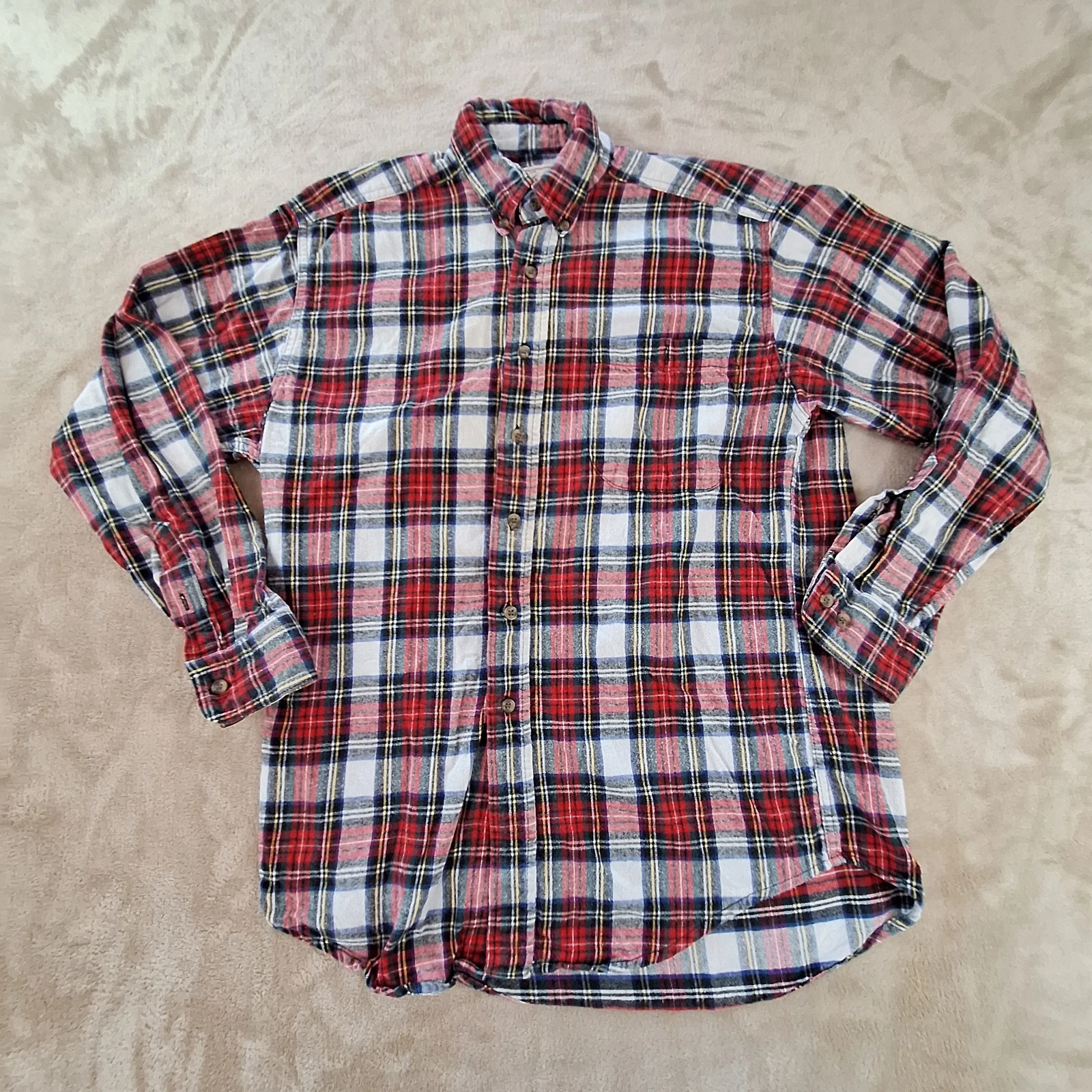 Woolrich Flannel Shirt Mens Medium Red Tartan Plaid Outdoor Casual Button
Opens in a new window or t