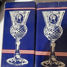 Avon Washington Pattern Goblet Blue candle ho...