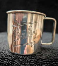 Baby cup--Antique- Circa 1940's--Silver plate-1881 Rogers-EPNs-Charming