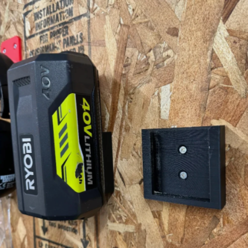 Ryobi 40V Battery Wall Mount Holder Organizer for Ryobi 40V Lithium Battery