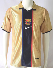 Retro 2001-2002 Barcelona Away Soccer Jersey Vintage Football Shirt size XL