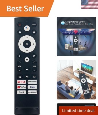 Ergonomic Replacement Remote for Hisense Smart TVs - No Setup Needed