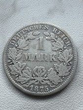 Deutsches Kaiserreich 1 Mark 1875 B Silber Original