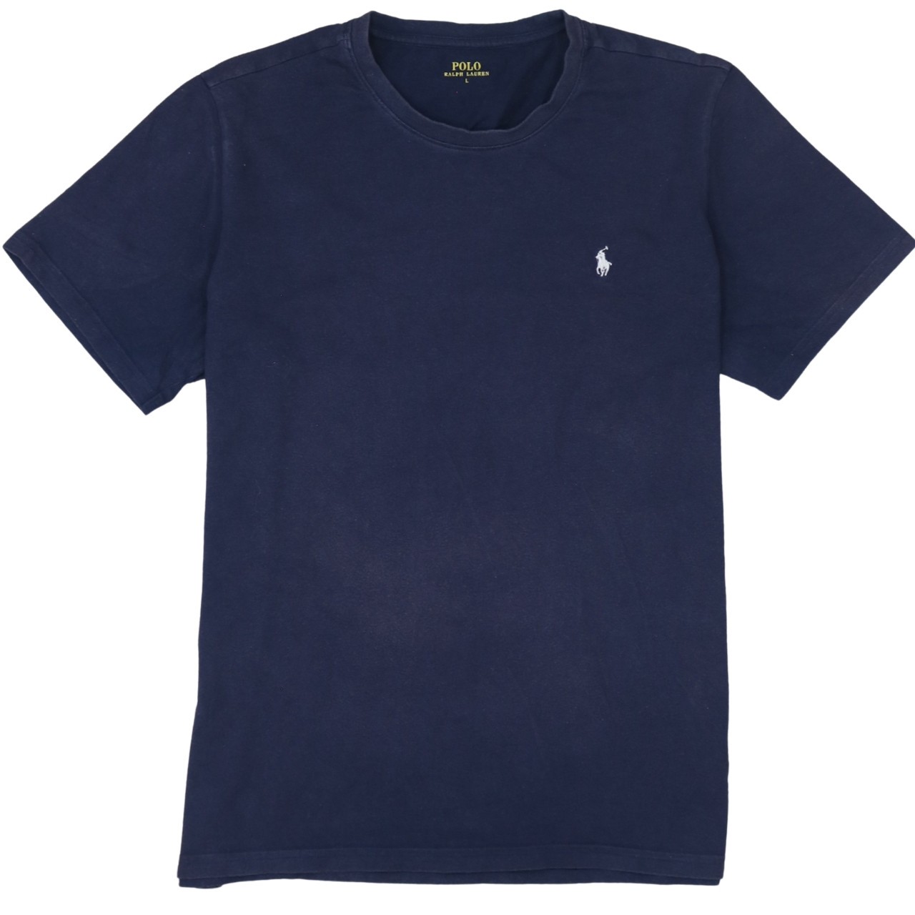 Polo Ralph Lauren Womens T Shirt Navy Blue Cotton Embroidered Pony Logo Tee L