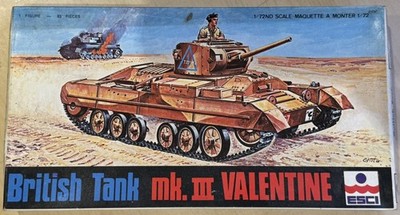Esci 8050 1/72 British tank Mk.III Valentine old shop stock MIB [13/019]
