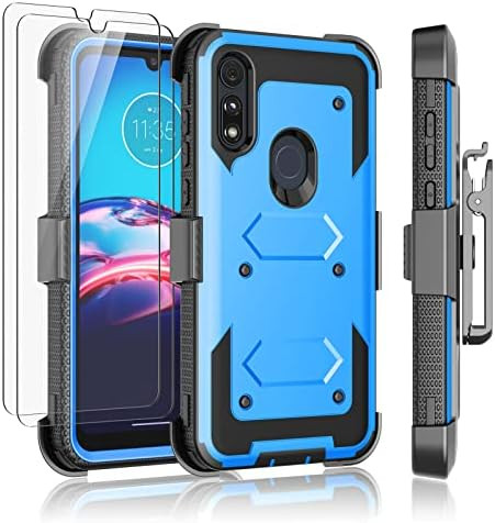 Njjex for Moto E Case, for Motorola Moto E 2020 Case with Tempered Glass Screen