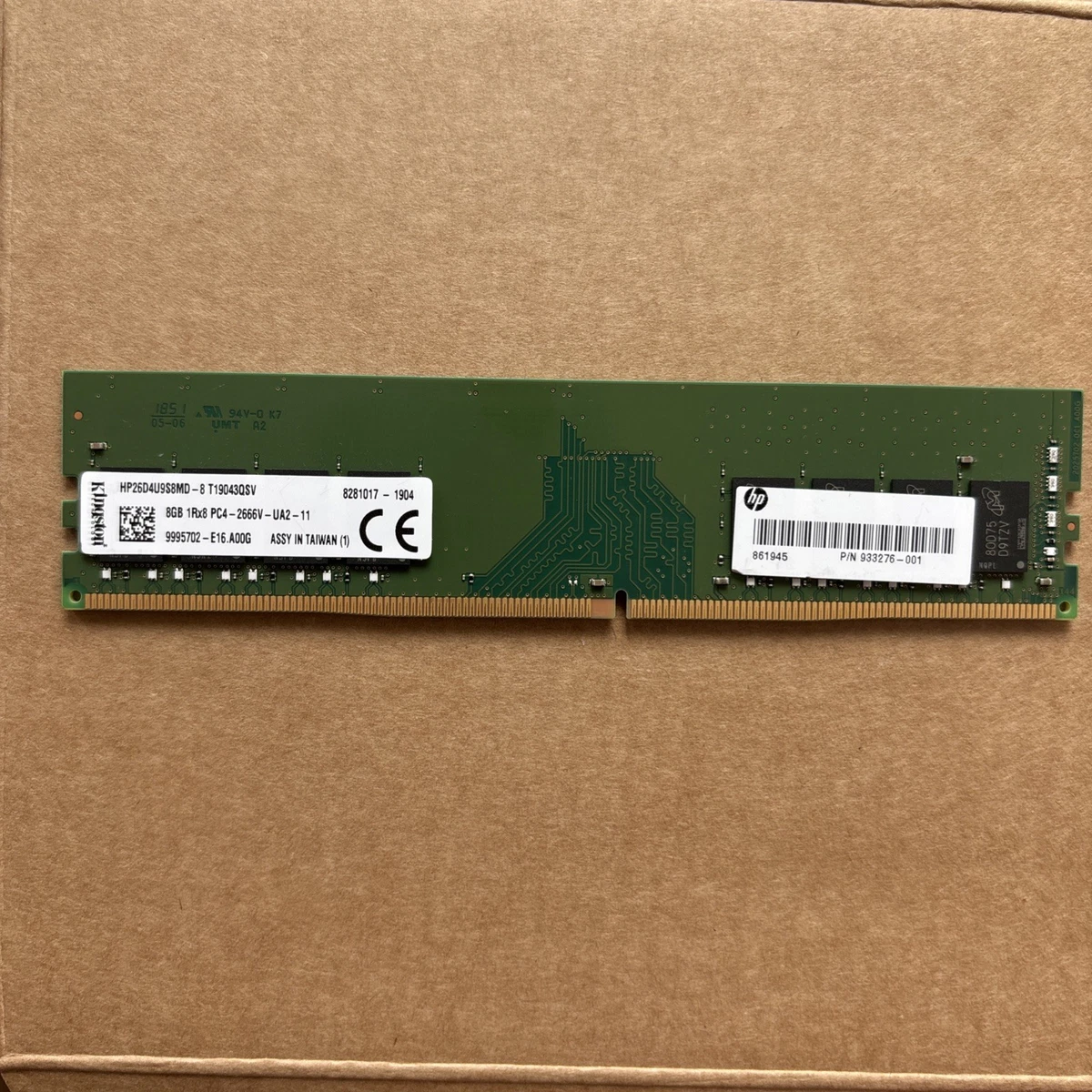 Kingston PC4-21300 (DDR4-2666) Bus Speed Computer RAM 8 GB Total