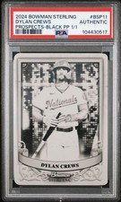 Dylan Crews 2024 Bowman Sterling Black Printing Plate 1/1 RC BSP11 PSA AUTH