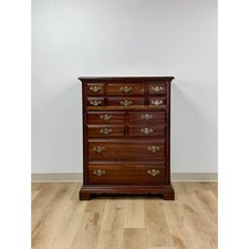Vintage Tallboy Dresser American Drew Five Drawer Highboy Bedroom Chest