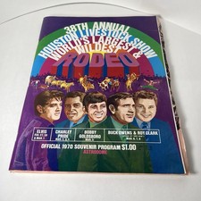 Elvis Presley 1970 Houston Livestock Show Rodeo Program Astrodome Charley Pride
