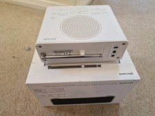 John Lewis SW1E 5NN Spectrum Clock DAB/FM Digital Radio WHITE CD, 3.5mm Jack