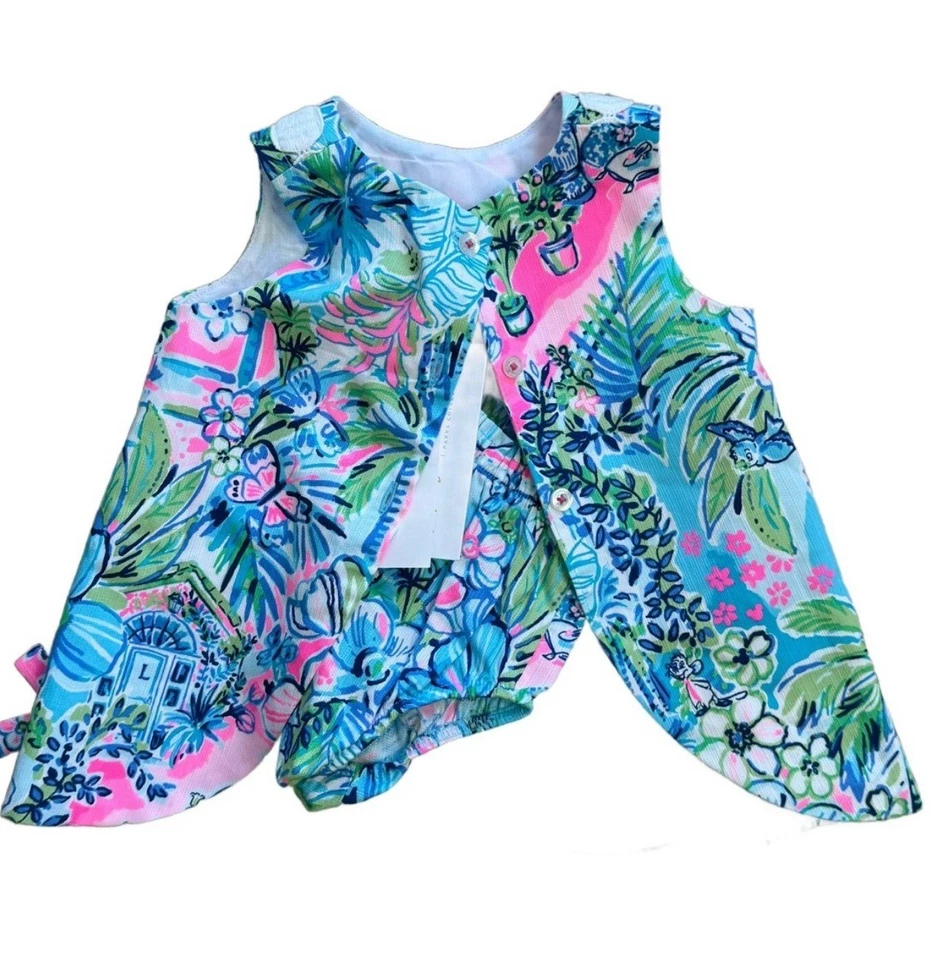 Детское платье Lilly Pulitzer Lilly Loves Cinderella 6–12 М Disney Lilly Infant НОВОЕ! - Изображение 2 из 4