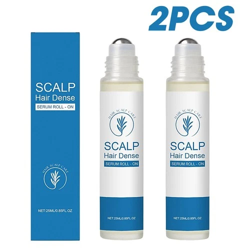 2pc Scalp Hair Dense Hair Growth Roll-On Serum Rosemary Hair Growth Serum 25ml*2