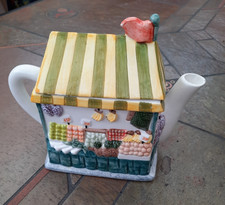 Fruit And Veg Stall Novelty Teapot, From The Village Collectable by Annie Rowe