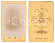 1880 ca MILANO Ritratto di Francesca PERROTTI GANDINI *Foto Leone RICCI CDV