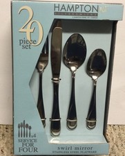 Hampton Silversmiths Swirl Mirror 20 Pc Flatw...