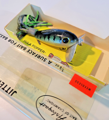 antique weedless fishing lures Vintage Arbogast Weedless Jitterbug NOS NEW IN BOX Topwater Fishing Lure  Perch