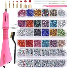 Hotfix Rhinestone Setter, Hot Fix Applicator Tool Bedazzler Kit with Rhinestones