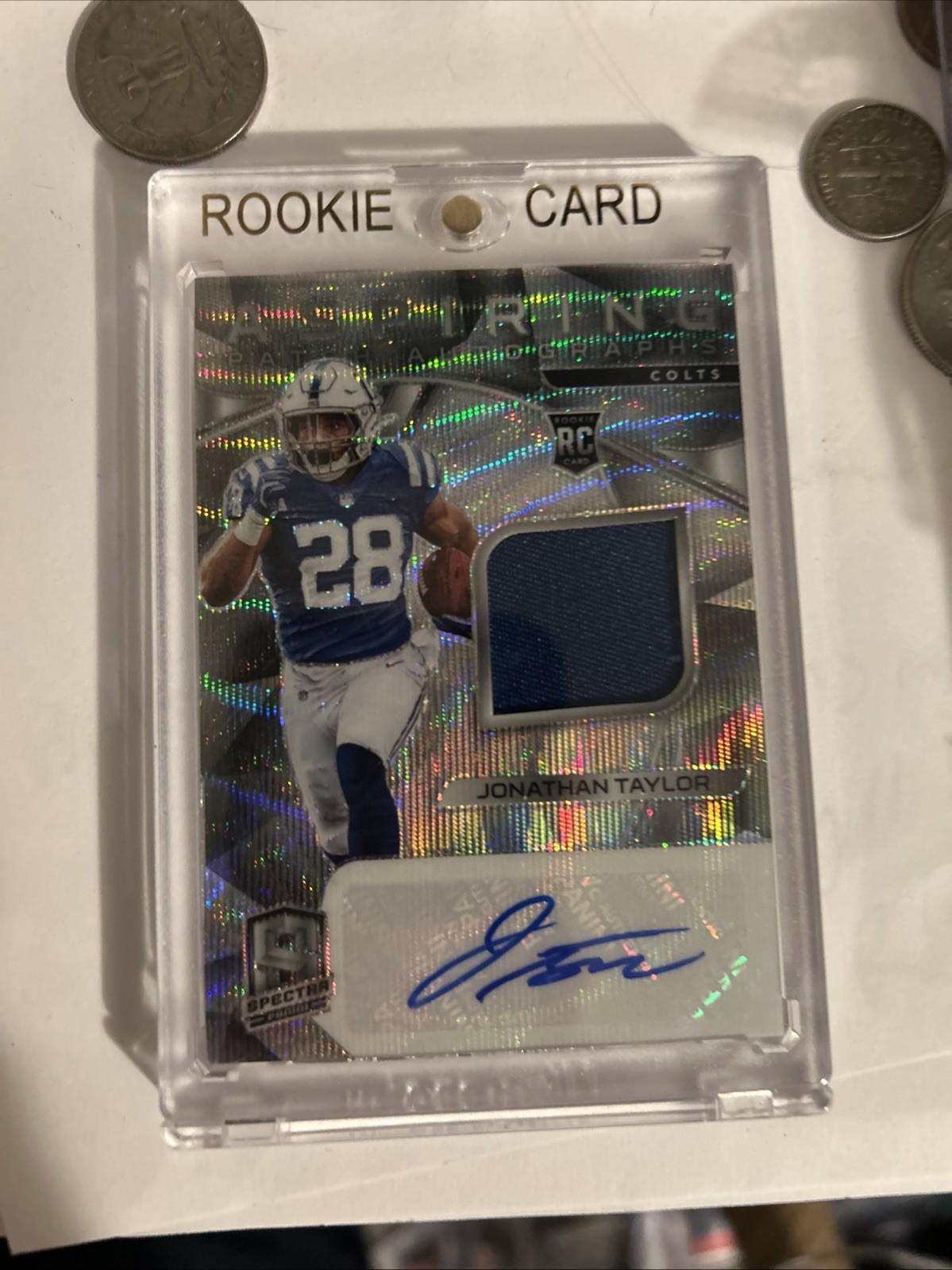 Jonathan Taylor (RC), Colts, 2020 Spectra FOTL Silver Wave Aspiring RPA #21/25