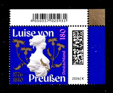DEUTSCHLAND Porzellan Reine Luise von Preußen Bordure EAN Code Michel 3955 MNH