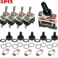Rocker Toggle Switch 12v Spst 5pcs Marine Auto Universal Black Steel Hardware Rocker Toggle Switch 12v Spst 5pcs Marine Auto Universal Black Steel Hardware