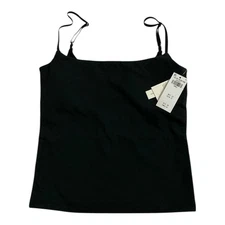 Abercrombie & Fitch Bra-Free Rib 90s Cami Black Women’s Size S NWT