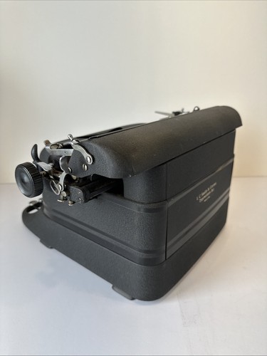 Máquina de escribir vintage LC SMITH súper velocidad, hecha en EE. UU., llaves antiguas con anillos cromados - Imagen 11 de 17